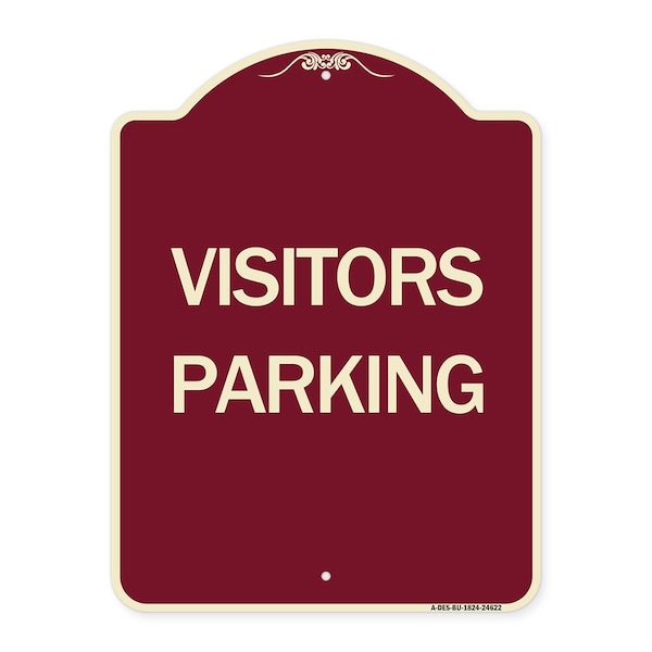 Signmission Parking Lot Visitors Parking Heavy-Gauge Aluminum Architectural Sign, 24" x 18", BU-1824-24622 A-DES-BU-1824-24622 - main